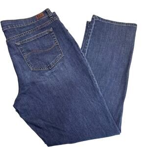 LEE Relaxed Fit Straight Leg Plus Size 18 (39x31) Blue Jeans Stretch High-Rise ^